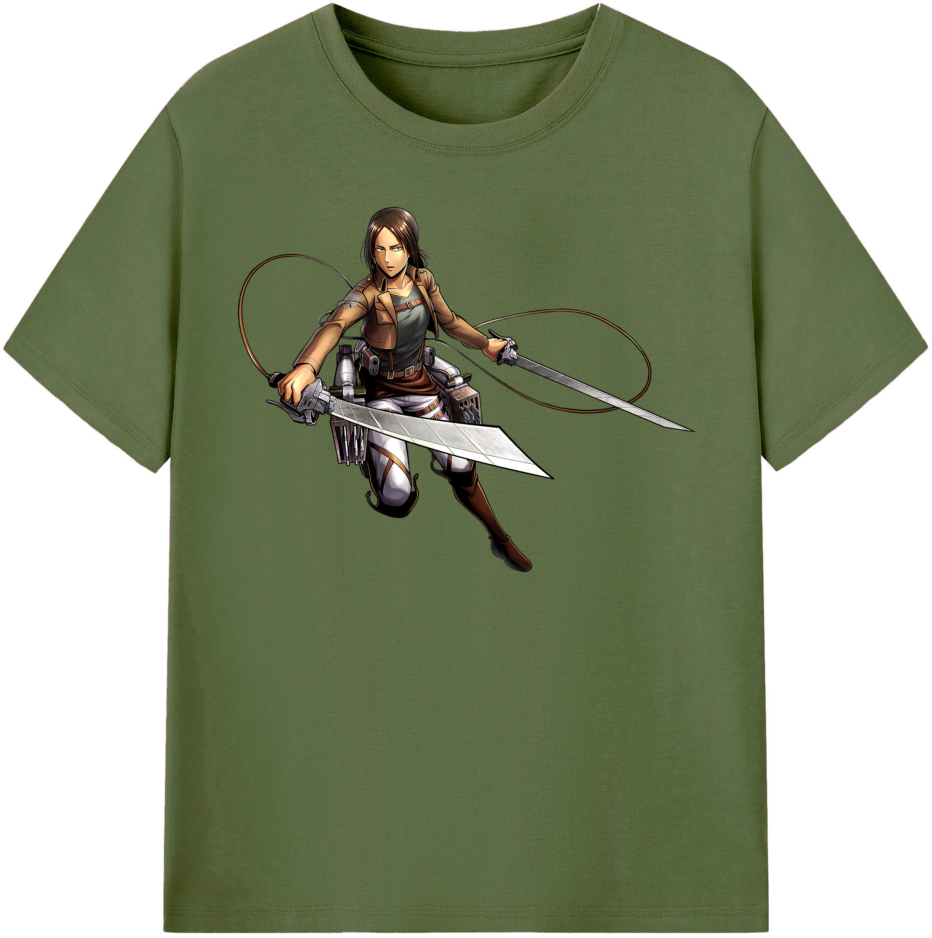 （画像用） 進撃の巨人 Attack on Titan 綿100％半袖Tシャツ（フロントプリント）
